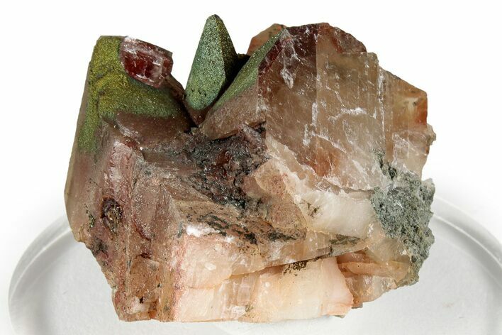 Iridescent Scalenohedral Calcite Crystal Cluster - Moldova #336385